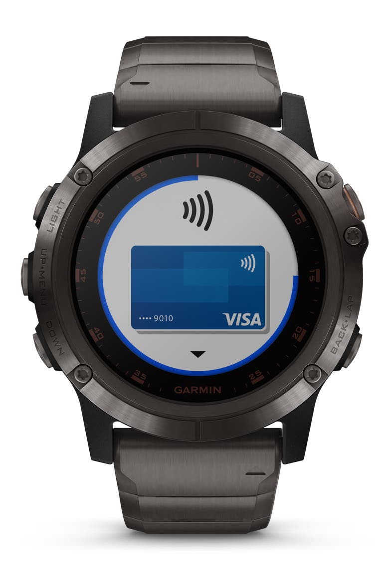 fenix® 5X Plus Sapphire Premium Multisport GPS Watch, 51mm, Alternate, color, CARBON GRAY