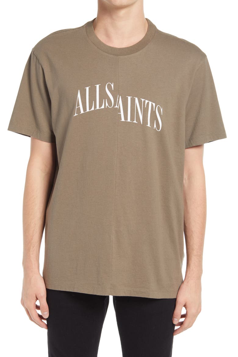 Dropout Graphic T-Shirt, Main, color, WASHED KHAKI BROWN