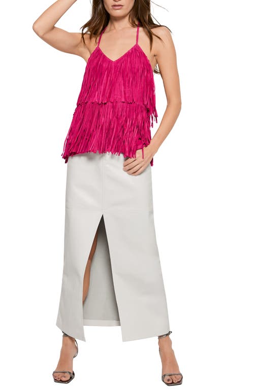 As By Df Joni Suede Fringe Cami In Pink