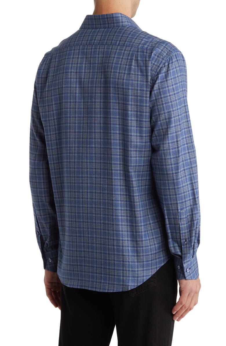 Lorenzo Uomo Trim Fit Flannel Cotton Dress Shirt, Alternate, color,