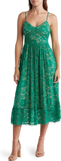 NSR Crochet Stretch Lace Midi Dress Nordstromrack