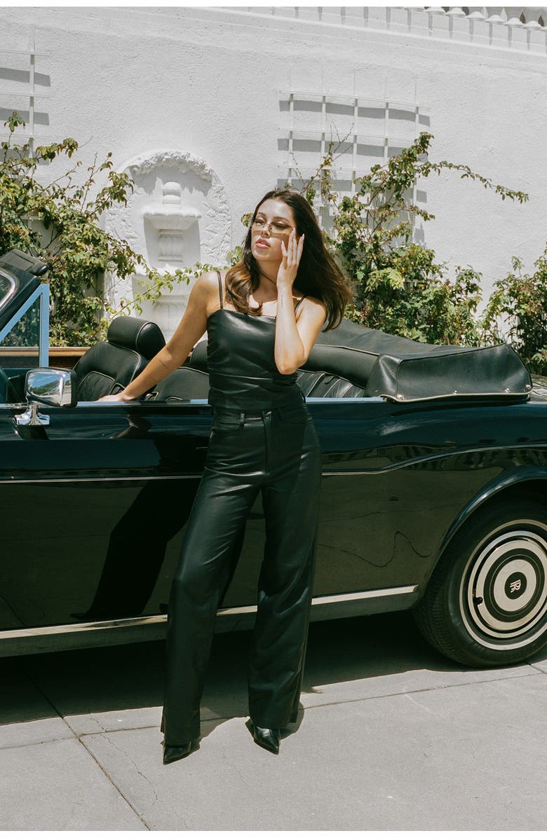 WAYF x Jourdan Sloane Giselle Faux Leather Pants, Alternate, color,