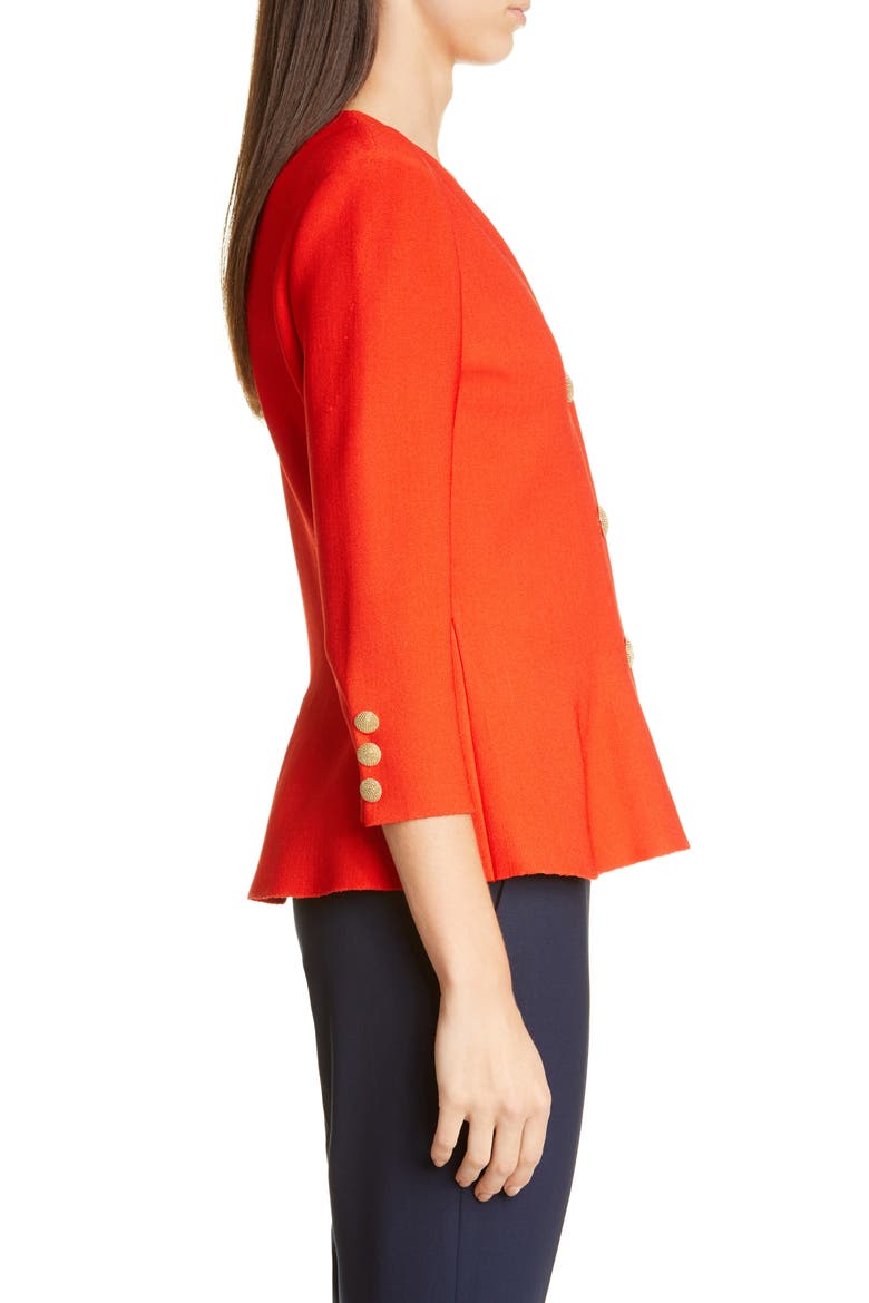 Sculptural Milano Cardigan, Alternate, color, GERANIUM