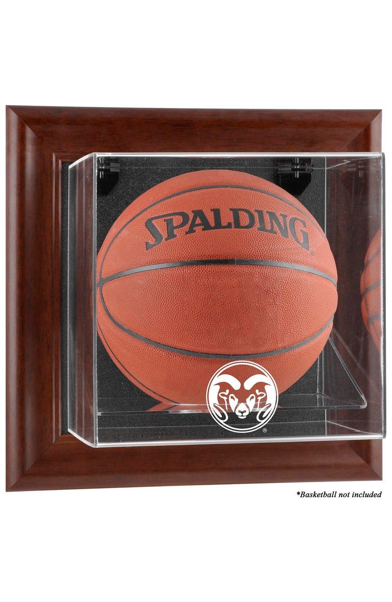 FANATICS AUTHENTIC Colorado State Rams Brown Framed Wall-Mountable Basketball Display Case, Main, color, 