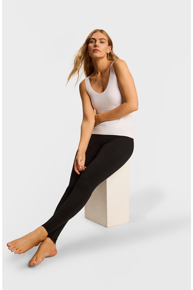 Stretch Cotton Tank, Alternate, color, WHITE