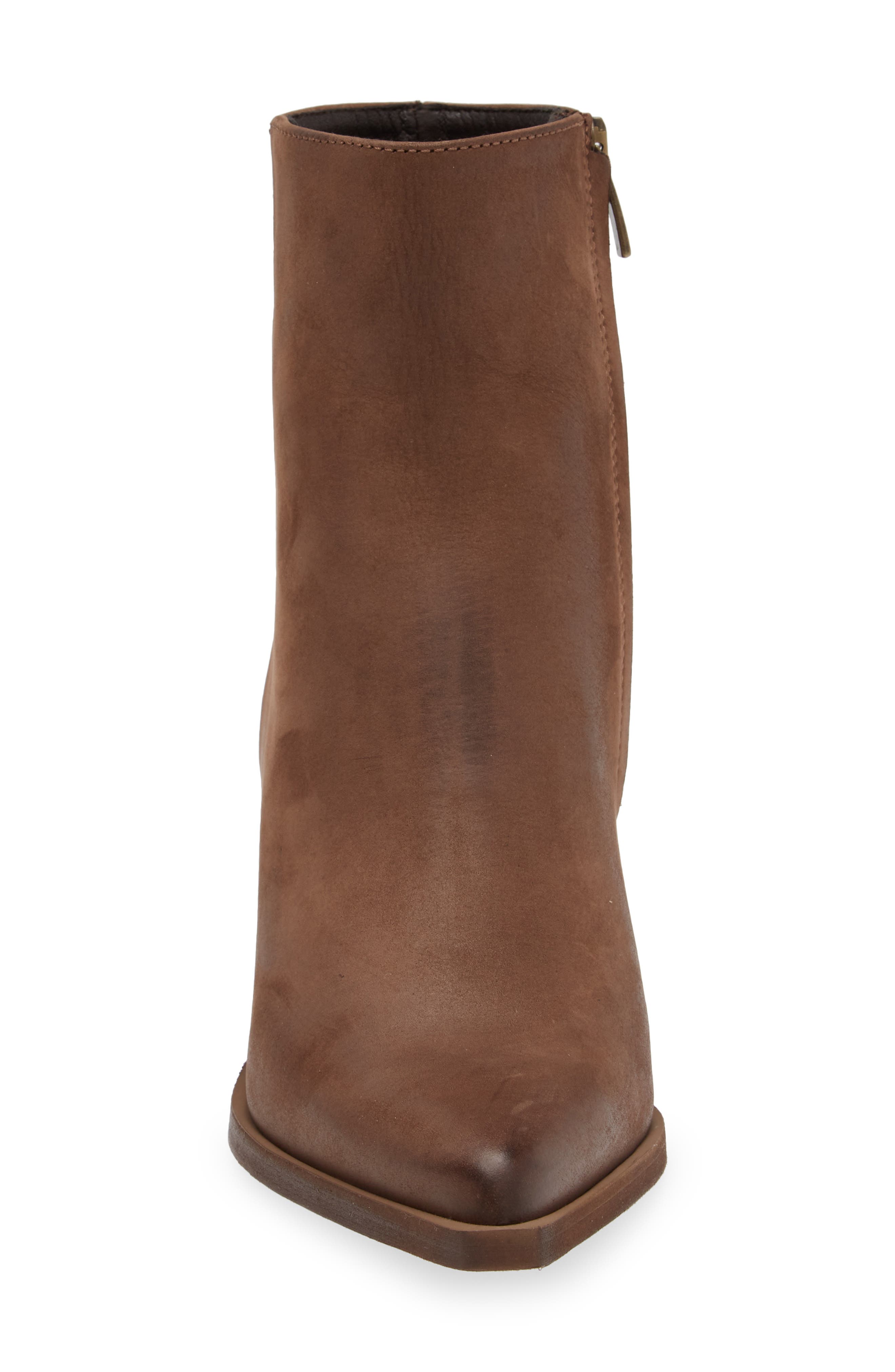 Braydie Block Heel Leather Bootie, Alternate, color, TMORO NUBUCK