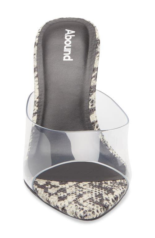 Shop Abound Alana Slide Sandal In Black/white Snake Print- Clear
