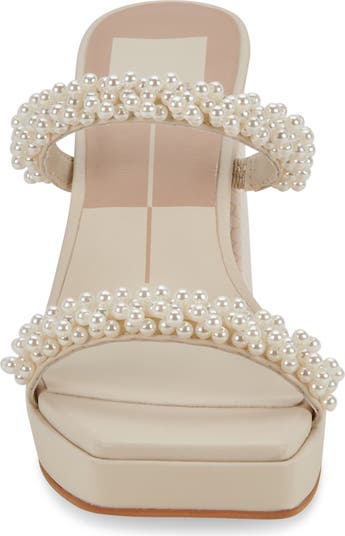Ariele Imitation Pearl Platform Sandal