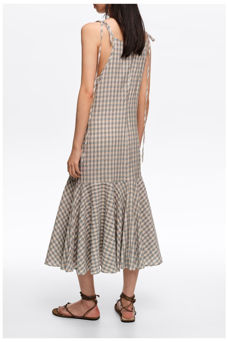 Light blue checked strappy dress, Alternate, color, LIGHT BLUE