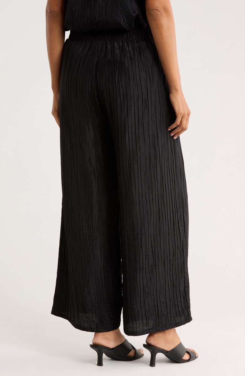 Eileen Fisher Wide Leg Stretch Silk Ankle Pants, Alternate, color,