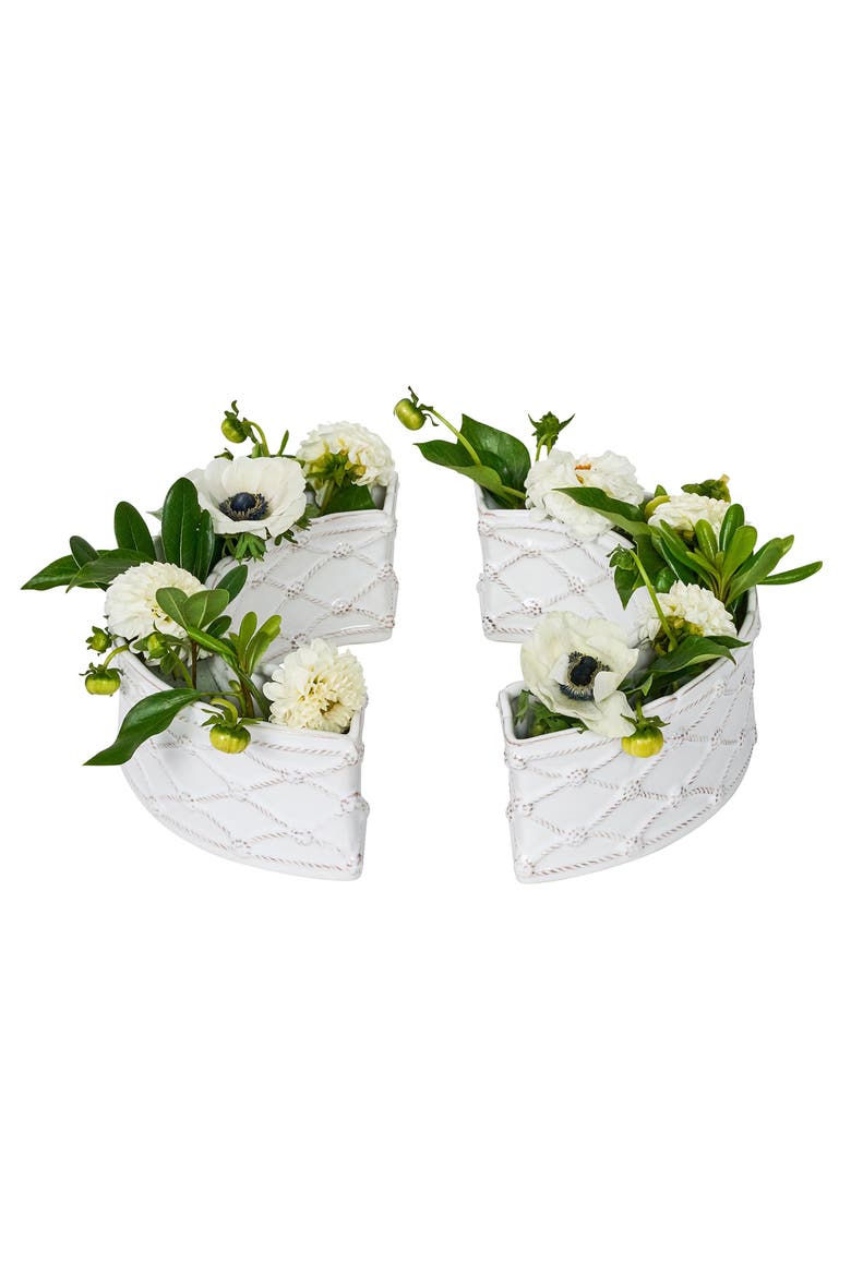 Berry & Thread Set of 2 Half Circle Vases, Alternate, color, WHITEWASH