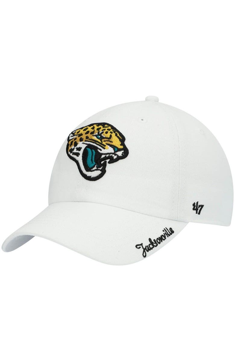 '47 Women's '47 White Jacksonville Jaguars Miata Clean Up Logo Adjustable Hat, Alternate, color, White