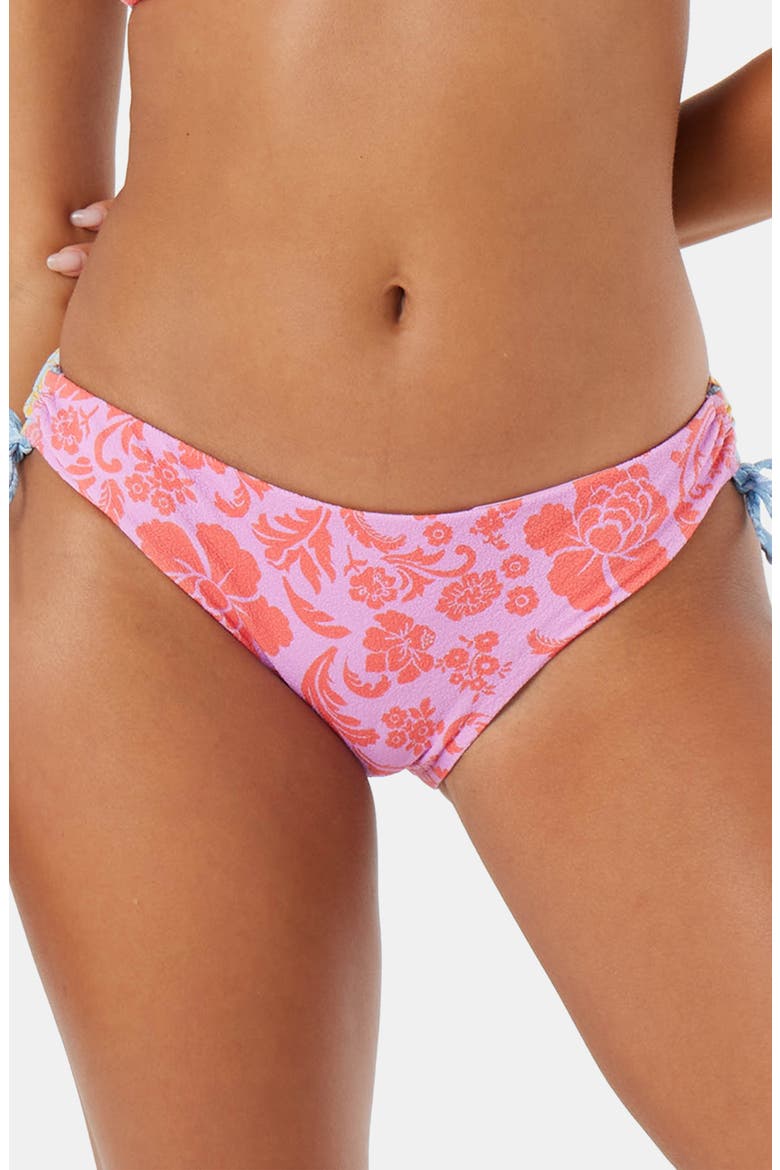 Tapestry Patchwork Hipster Bikini Bottoms, Main, color, RED MULTI