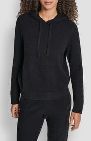 DKNY Feather Yarn Hooded Sweater