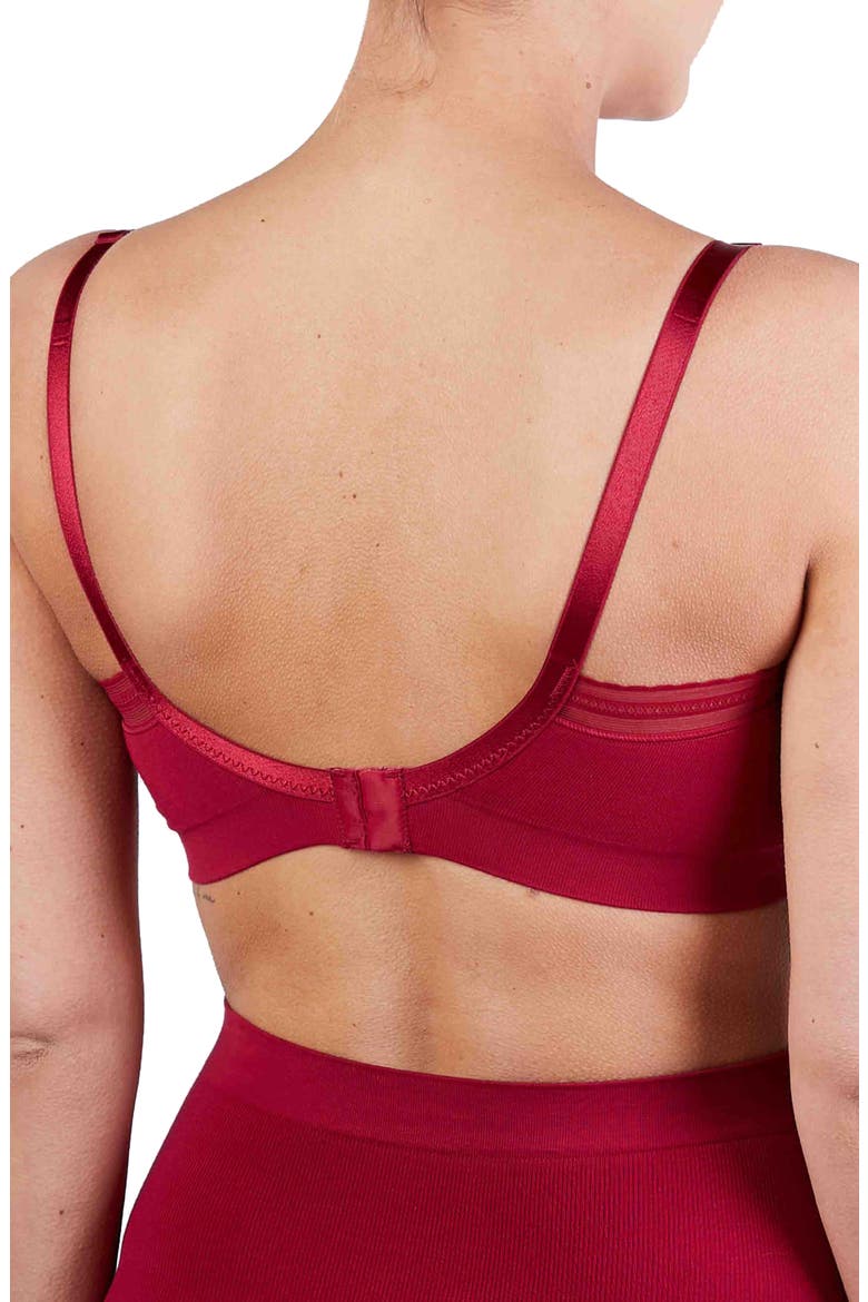 Milk Maternity and nursing seamless bra, Alternate, color, BURGUNDY