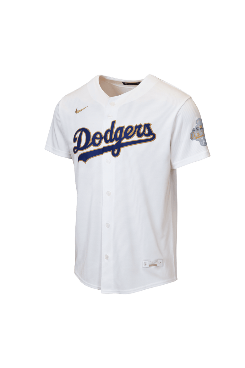 Youth Nike White Los Angeles Dodgers 2026 Gold Collection Home