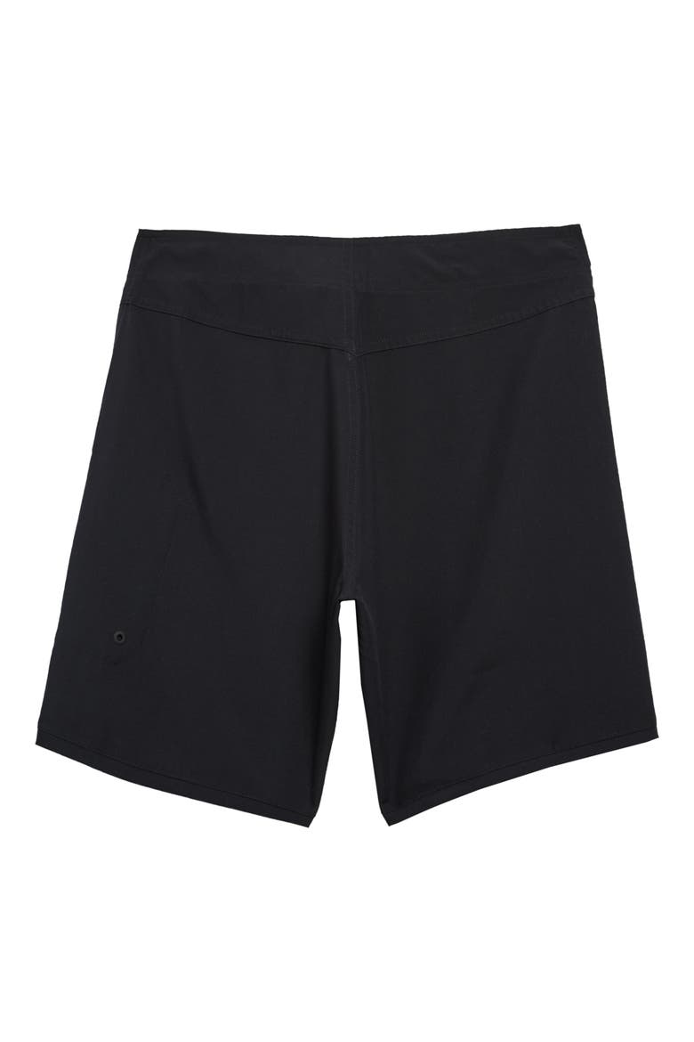 Short Break Embossed Board Shorts, Alternate, color, BLACK/ PITCH GREY