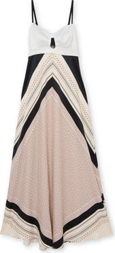 Reiss Myra Print Tie Back Maxi Dress