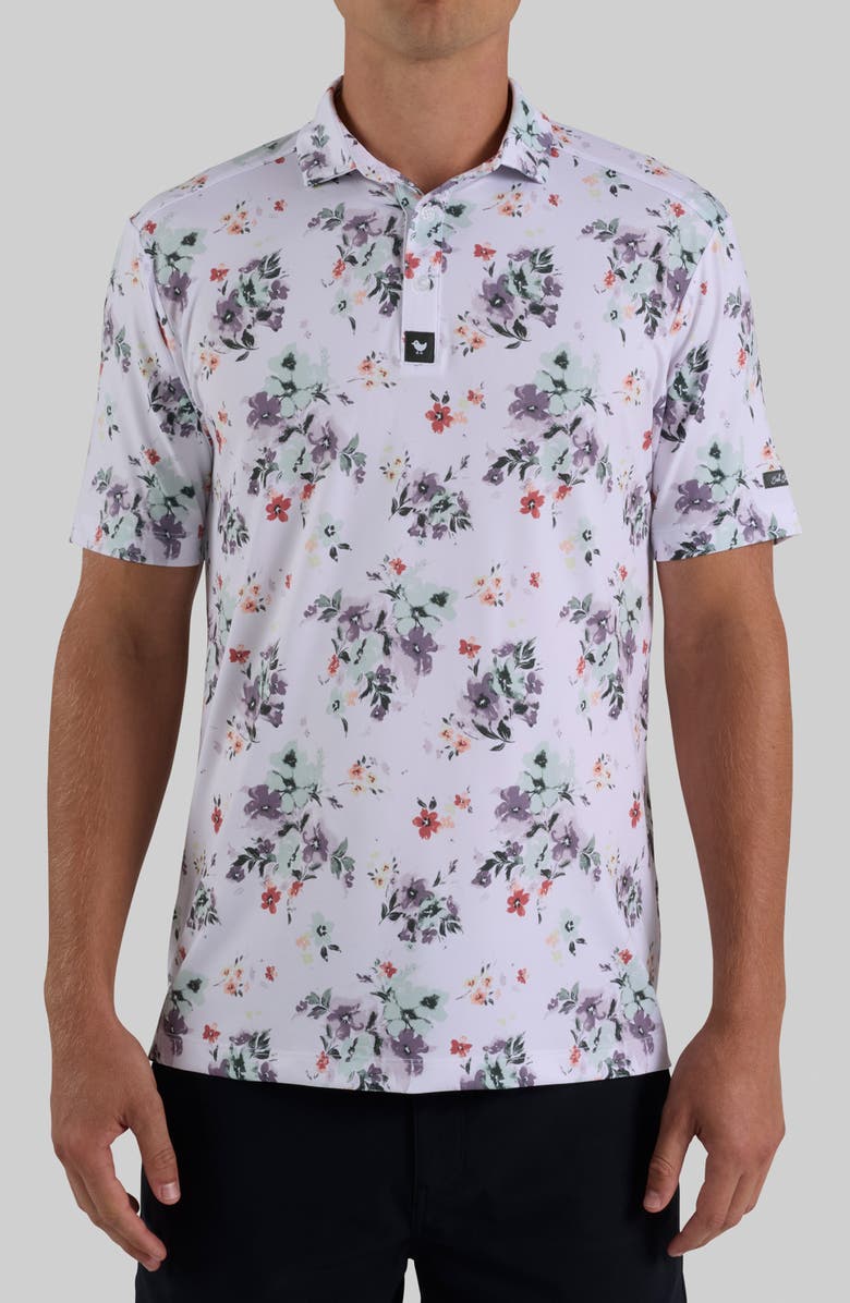 Bad Birdie Core Performance Polo, Main, color, Dont Pick The Flowers