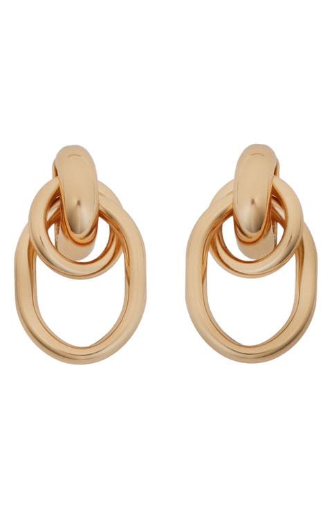 Stacked Oval Link Earrings
