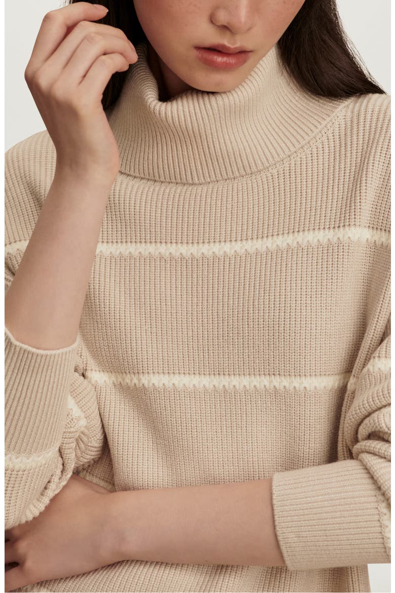 Hamish Split Turtleneck Sweater, Alternate, color, SILVER BIRCH