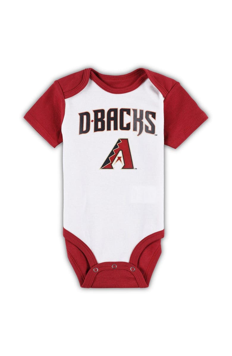 Outerstuff Infant White/Heather Gray Arizona Diamondbacks Two-Pack Little Slugger Bodysuit Set, Alternate, color, White