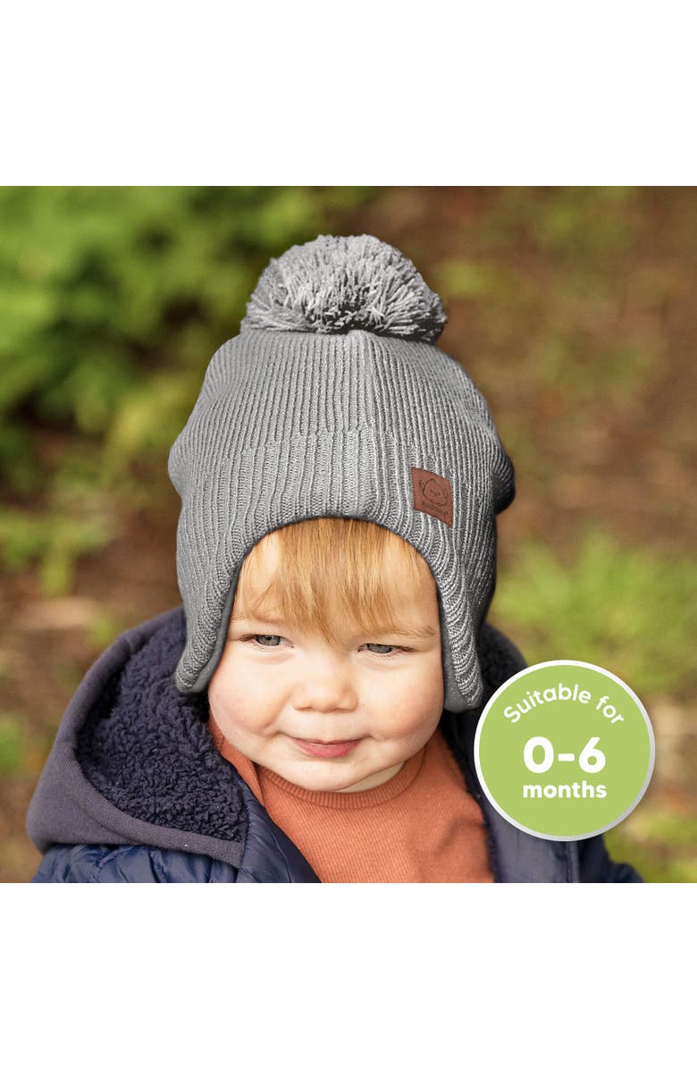 KeaBabies Muff Knitted Beanie, Alternate, color, Gray