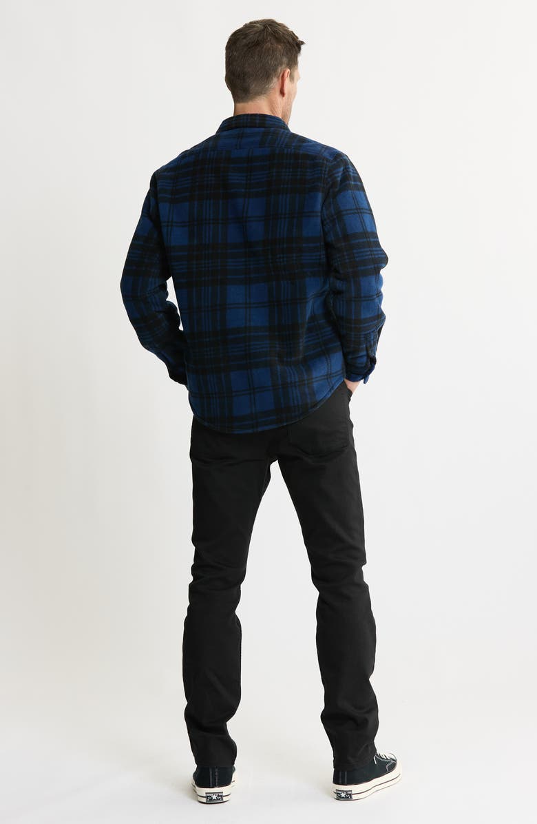 JACHS Geometric Jacquard Faux Shearling Lined Jacket, Alternate, color, Royal