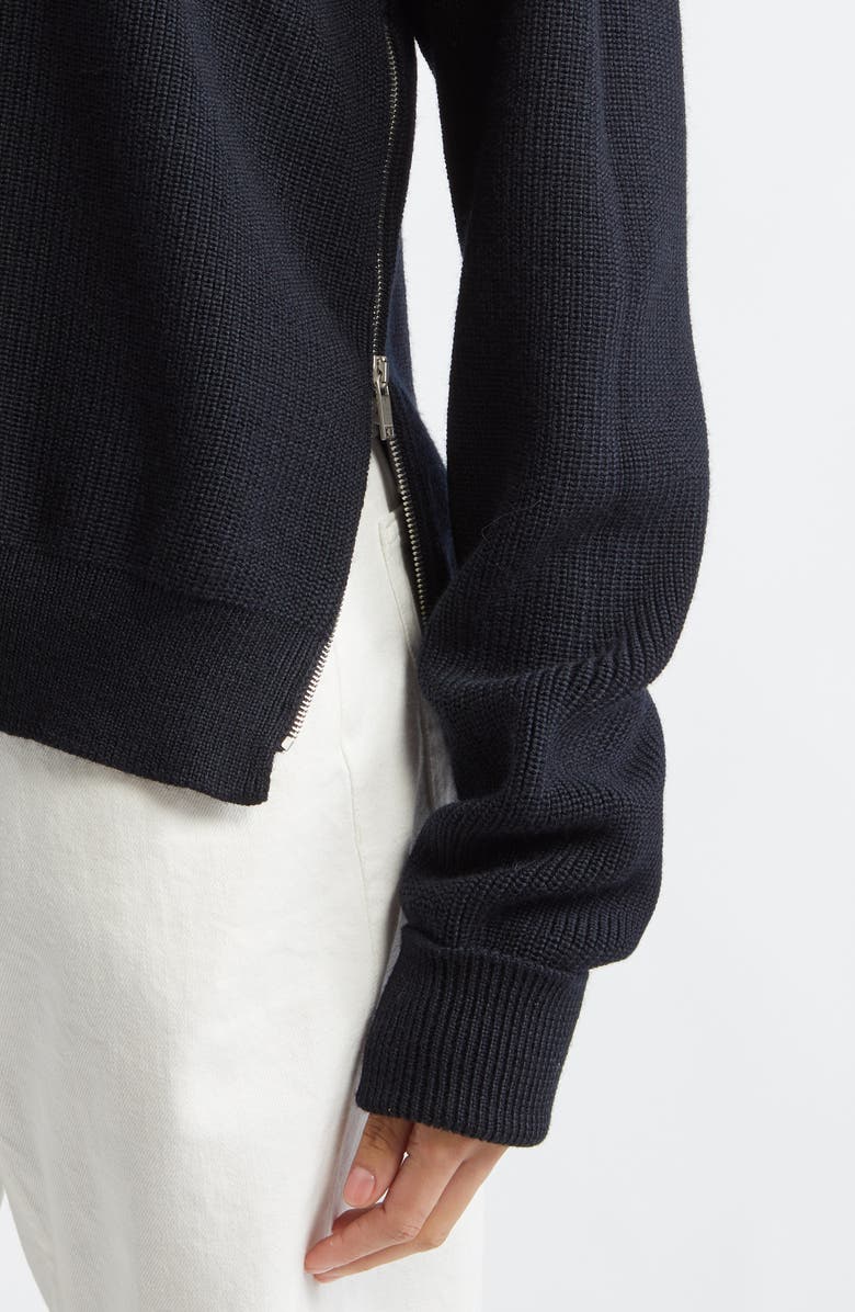 Jil Sander Side Zip Wool Sweater, Alternate, color,