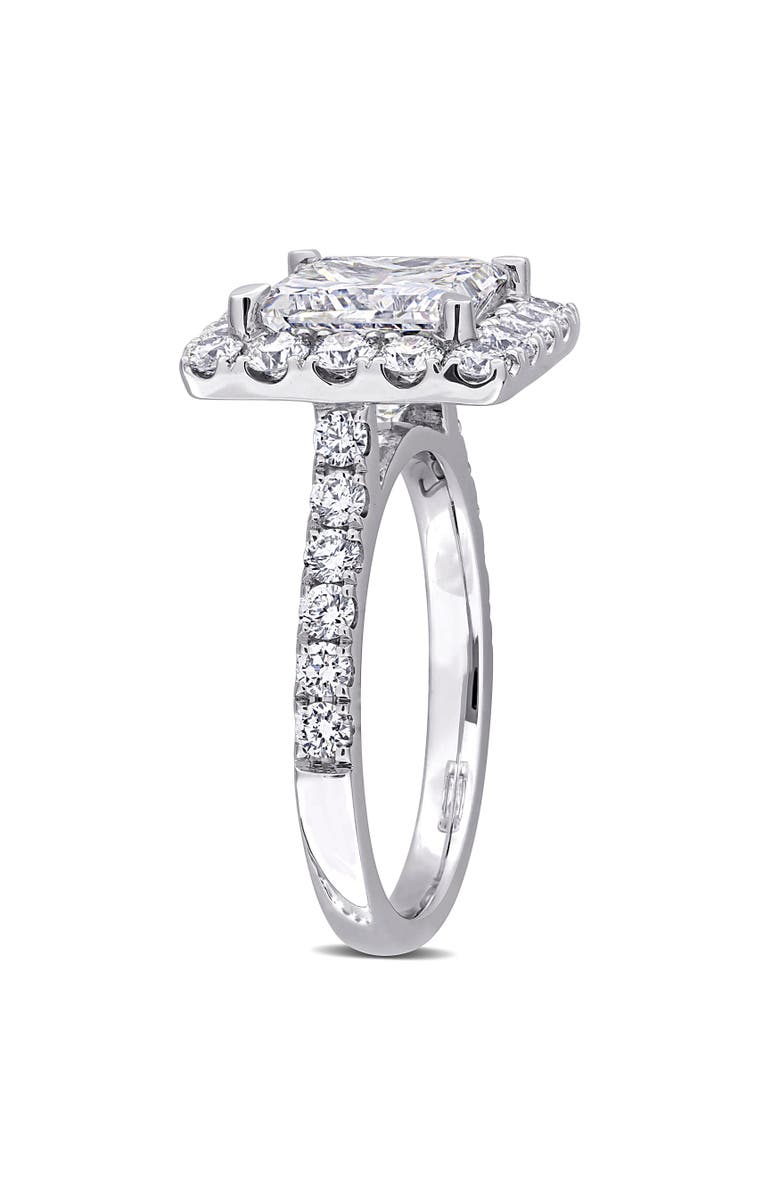 Julianna B. 4-1/3 CTW Lab-Grown Diamond Princess Halo Ring 14k, Alternate, color, White Gold