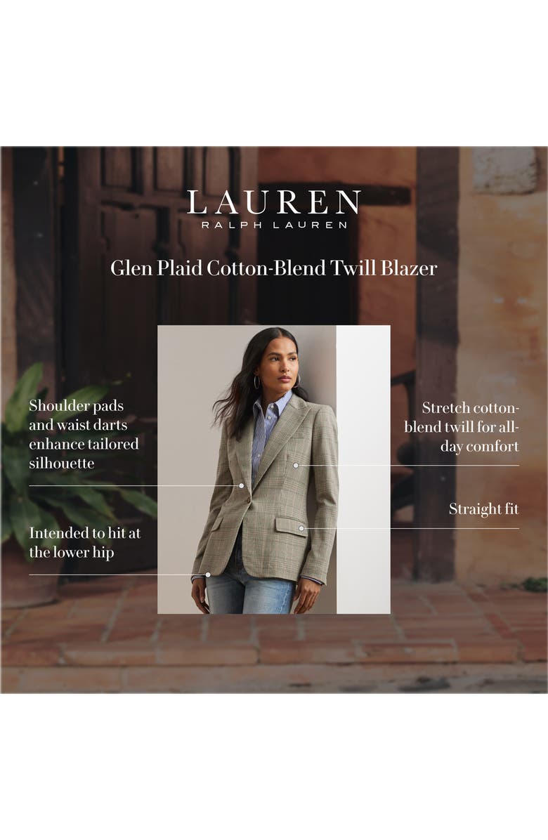Lauren Ralph Lauren Glen Plaid Twill Blazer, Alternate, color,