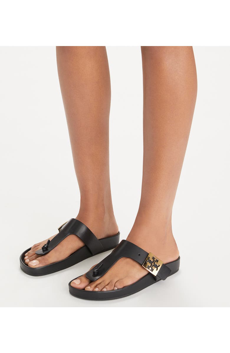 Tory Burch Mellow Thong Sandal, Alternate, color, Perfect Black / Perfect Black