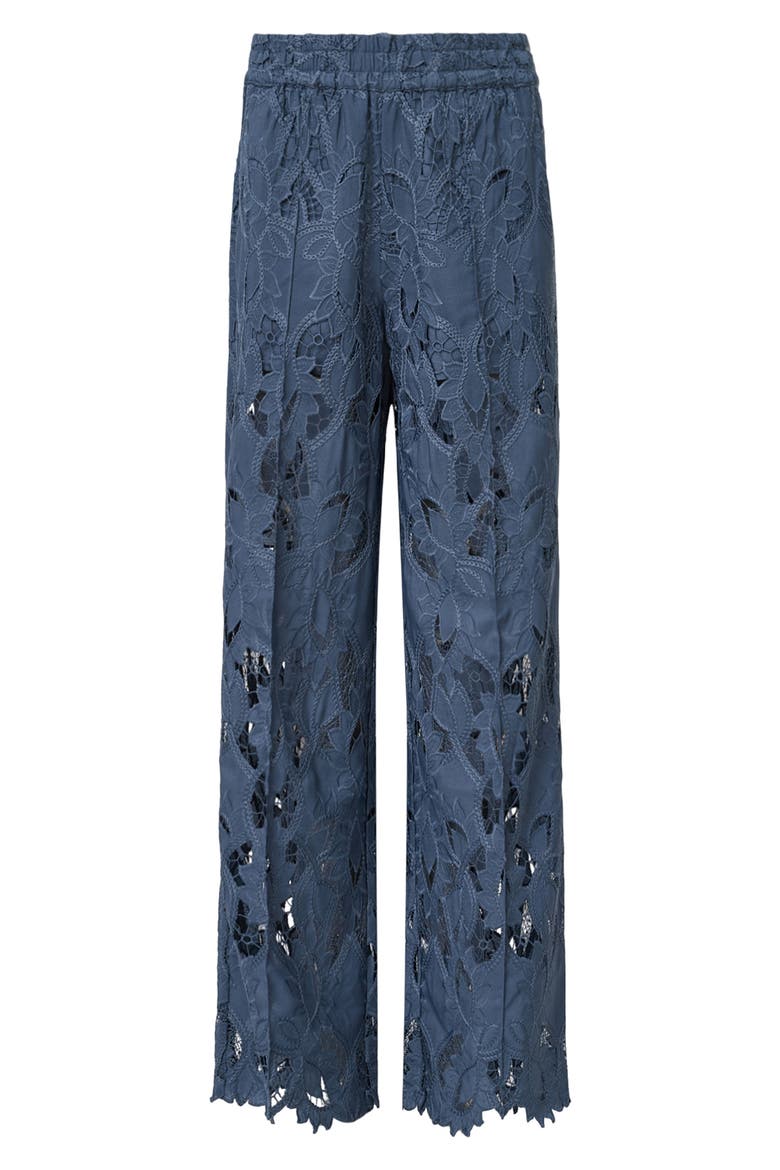 Charli Embroidered Wide Leg Pants, Alternate, color, DUSTY BLUE