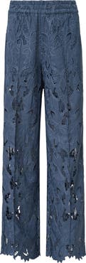 AllSaints Charli Embroidered Wide Leg Pants
