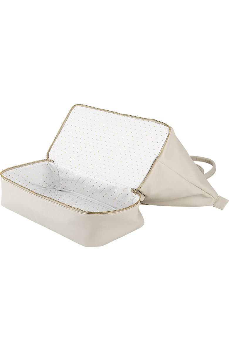 Cathy's Concepts Monogram Vegan Leather Tote with Shoe Base, Alternate, color,