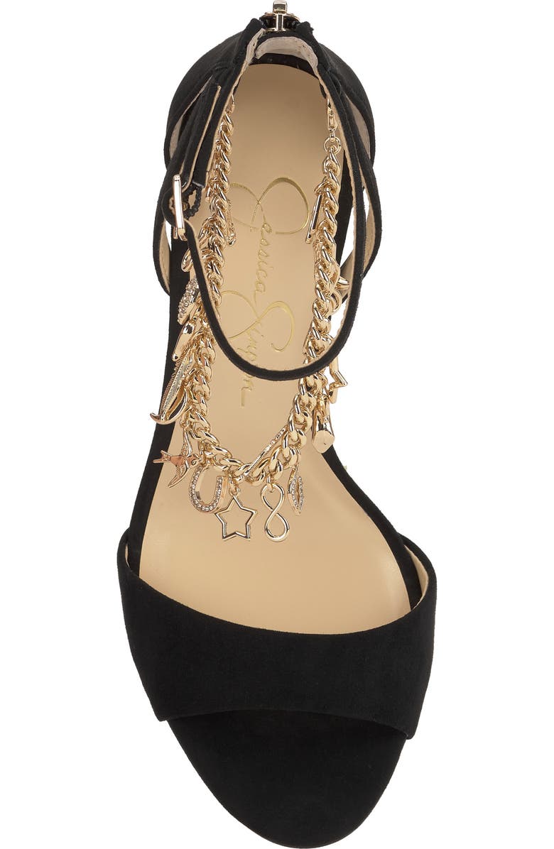 Jessica Simpson Jetser Chain Ankle Strap Sandal, Alternate, color, Black Supmcs