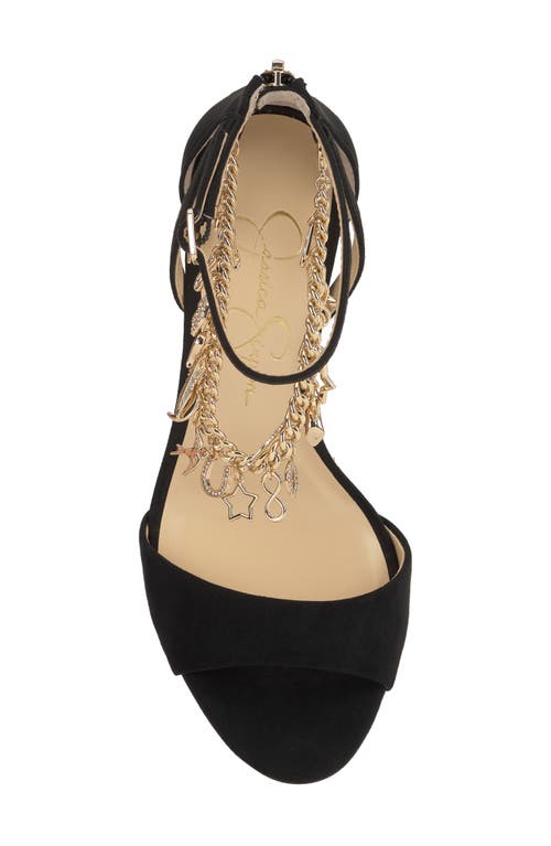 Jessica Simpson Jetser Chain Ankle Strap Sandal In Black