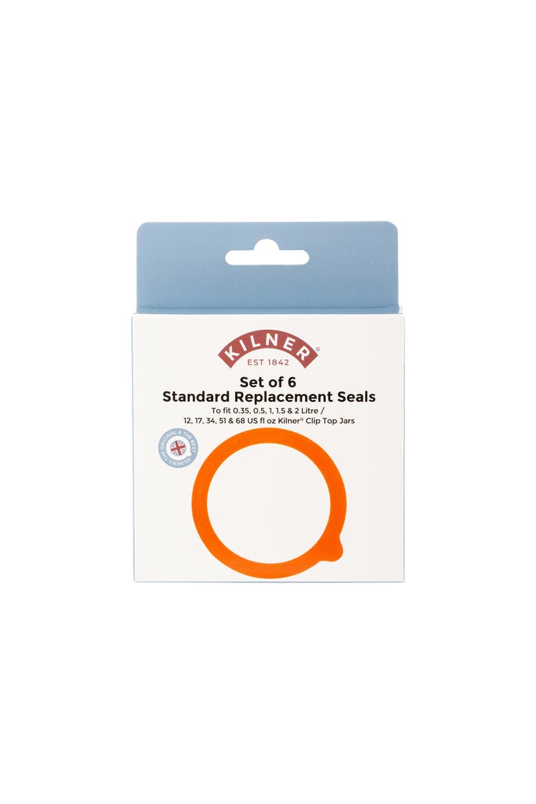 Rubber Seals for 12, 17, 34, 51, 68 Ounce Clip Top Jars, Set of 6, Alternate, color, Clear