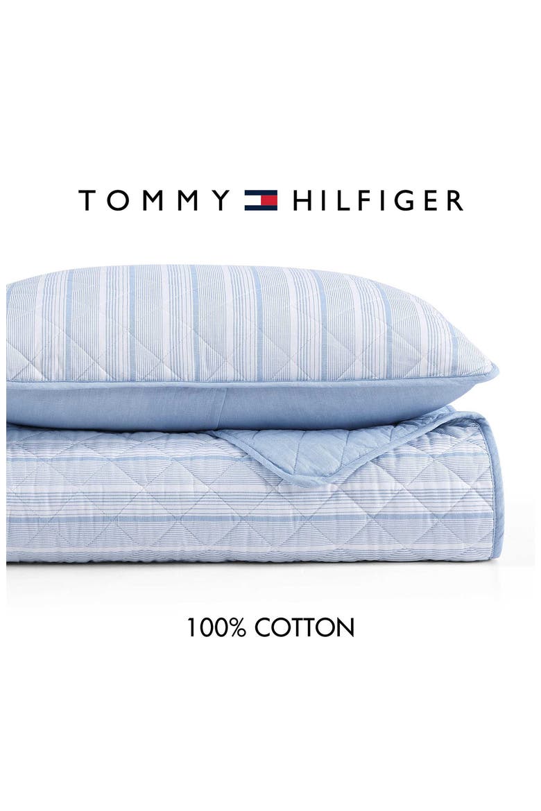 Sailing Stripe Quit & Shams Set, Alternate, color, WHITE/ DARK KENTUCKY BLUE
