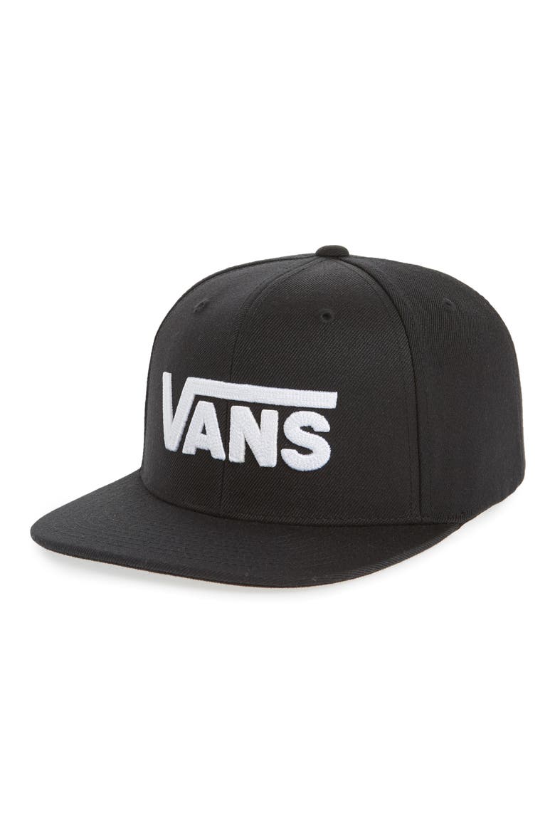 Drop V II Snapback Cap, Main, color, BLACK/ WHITE