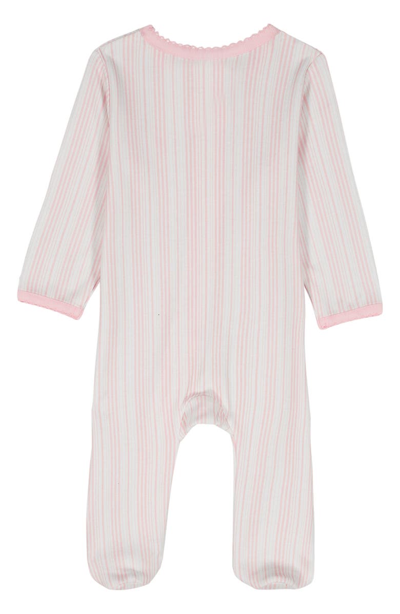 Tommy Hilfiger Stripe Footie, Alternate, color, White Multi