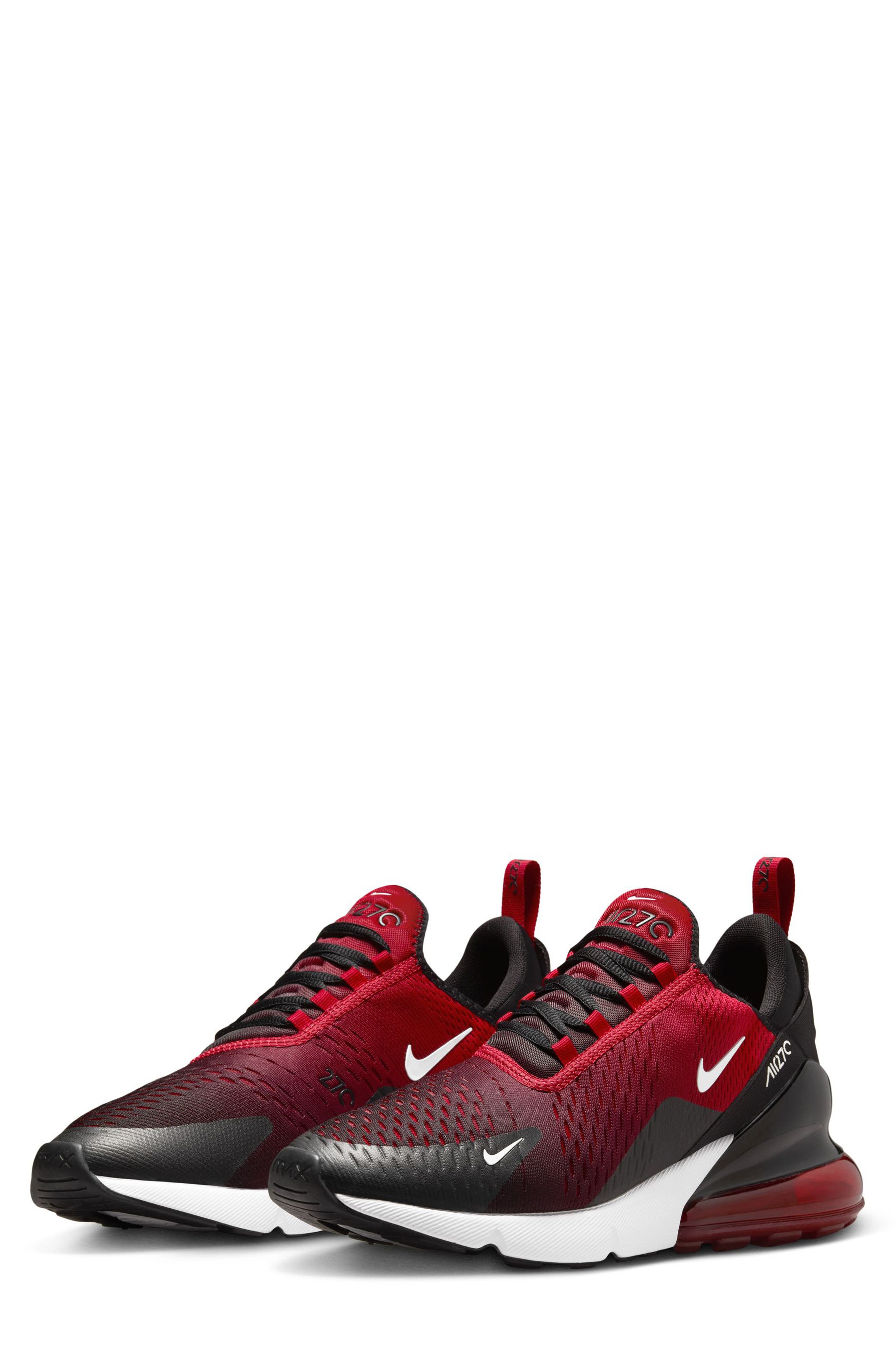 Air Max 270 Sneaker, Main, color, GYM RED/ WHITE
