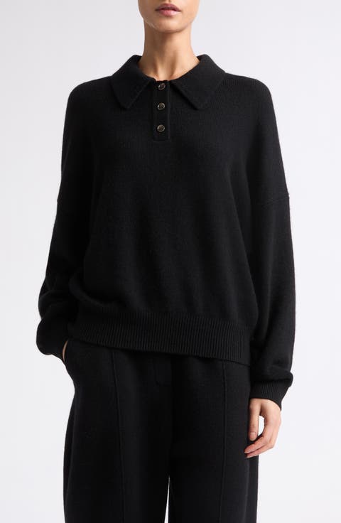 Etta Cashmere Polo Sweater