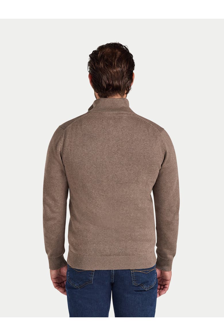 Quarter Zip Cashmere Blend Sweater, Alternate, color, Toast