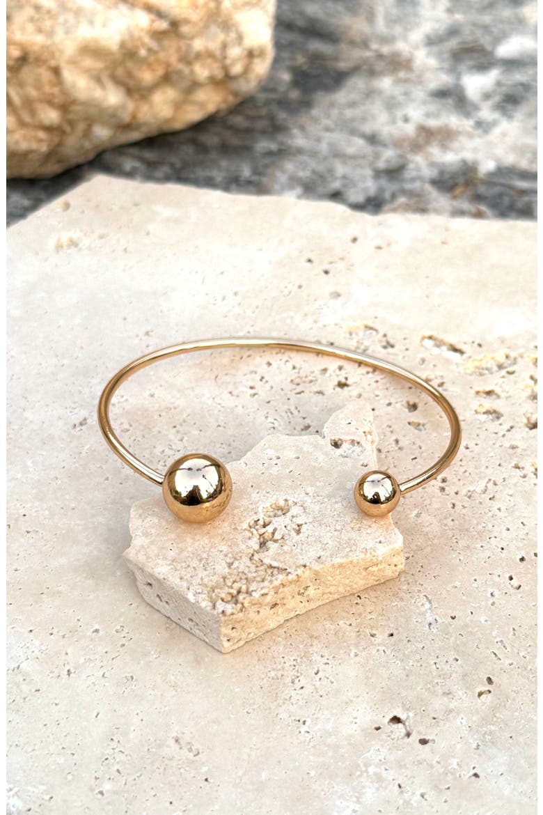 Spheres Cuff Bracelet, Alternate, color, GOLD