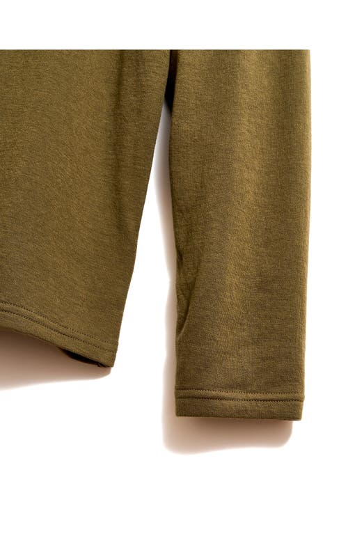 Billy Reid Long Sleeve Cotton & Modal Crewneck T-shirt In Green