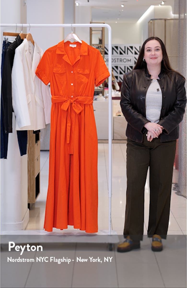 Tie Belt Poplin Maxi Shirtdress, sales video thumbnail