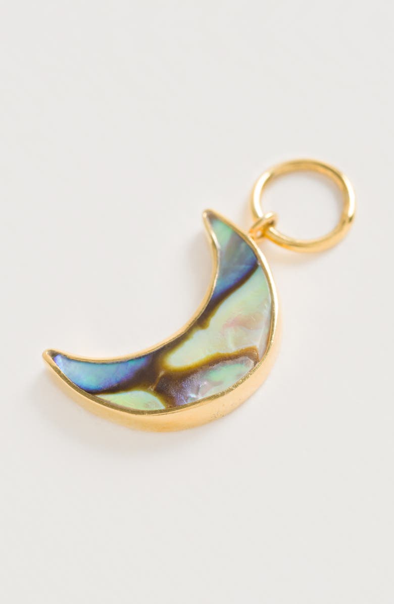 Freya Rose Moon Paua Pendant, Alternate, color, Moon