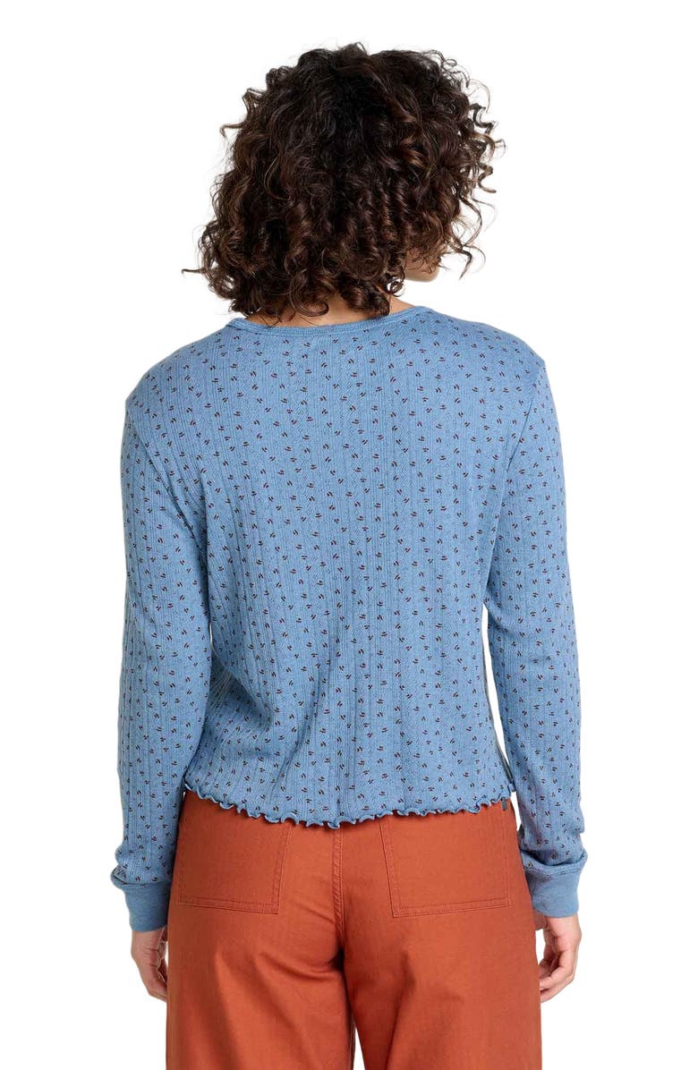 Toad & Co Foothill Pointelle Long Sleeve Crew II, Alternate, color, North Shore Ditsy Print