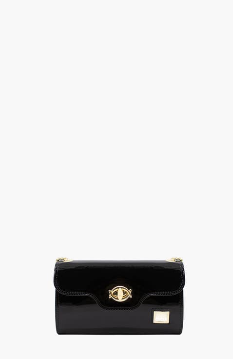 All In Patent Leather Clutch Shoulder Bag 535